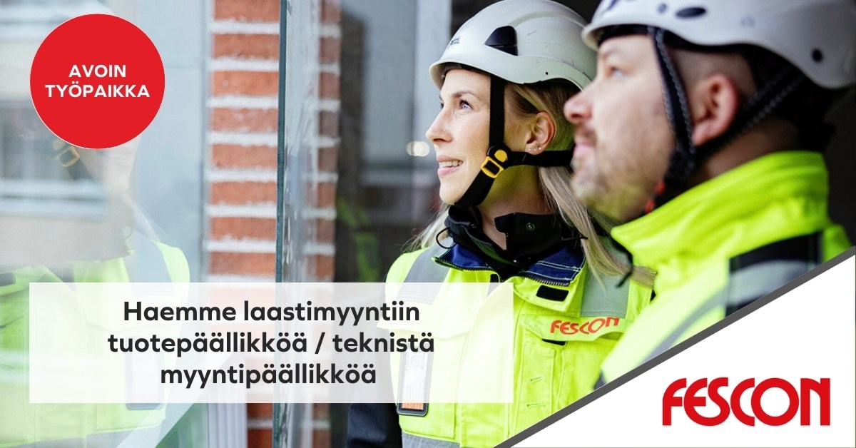 Avoin työpaikka Fesconin laastimyyntiin